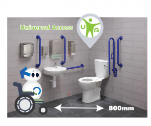Universal Accessibility - A higher toilet seat makes it easer to lower, stand, or transfer from a wheelchair/walker to the toilet.